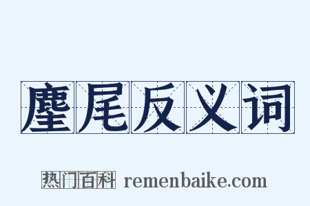 麈尾反义词是什么意思的图片